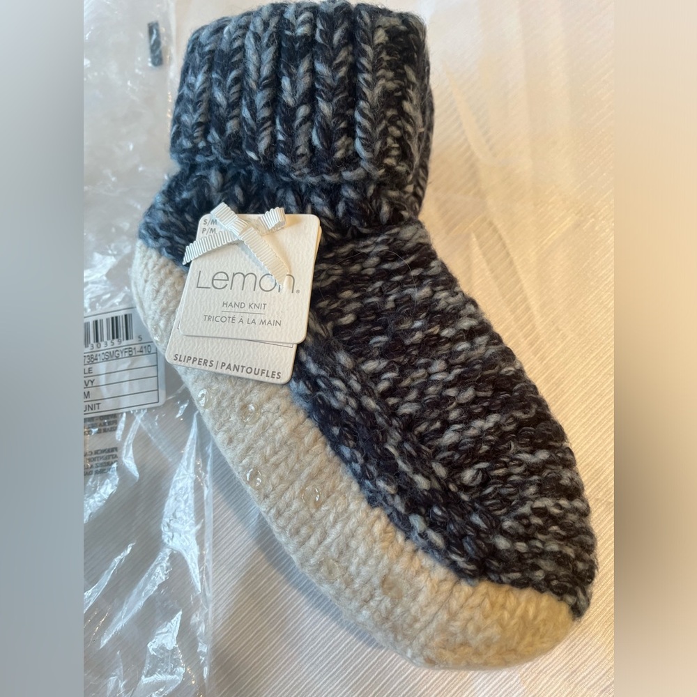 Lemon Knit Slipper Socks